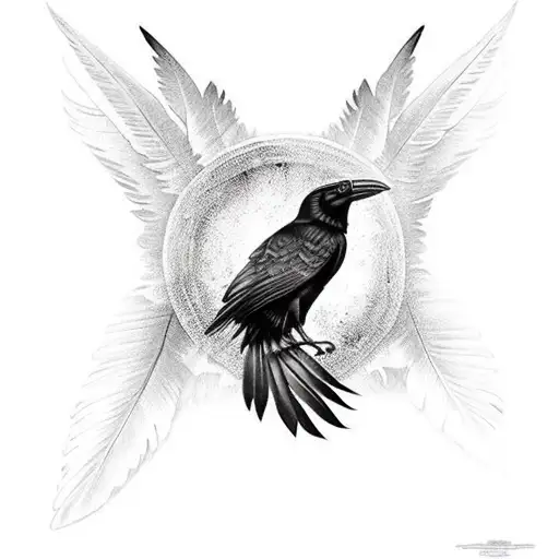 Native American Style Raven