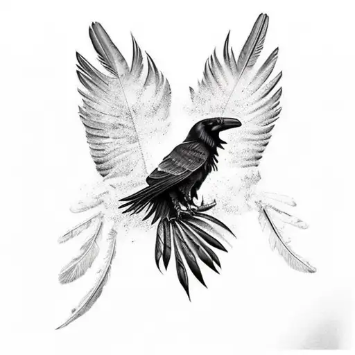 Native American Style Raven