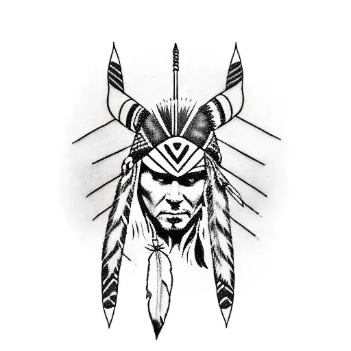 Native American Style Arrow Pointing Right