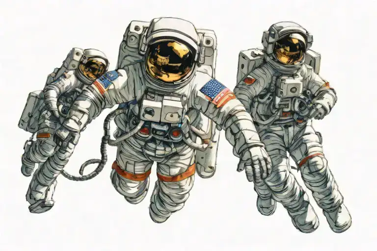 Astronaut Floating In Space