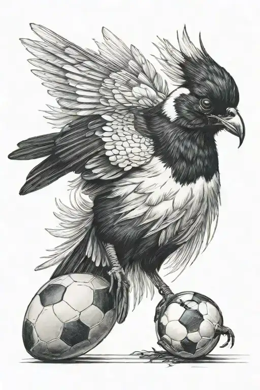 Magpie On Football