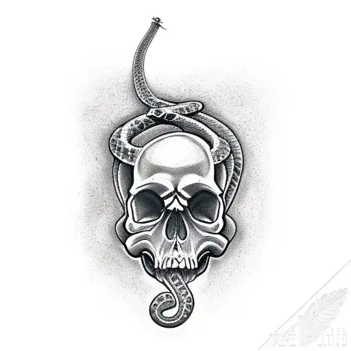 Skull And Snake Neck