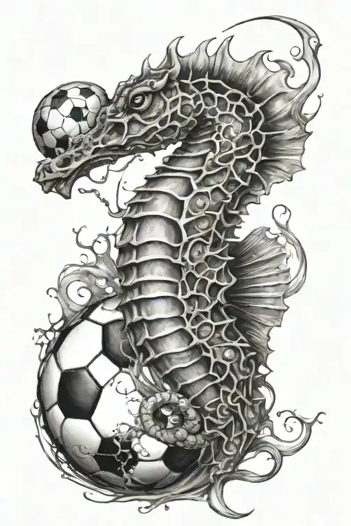 Seahorse With Football