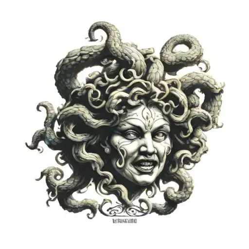 Scarry Medusa Head Greek Mythology