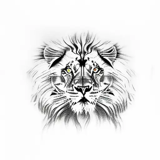 Bengal Lion Gets Back Up And Keeps Going