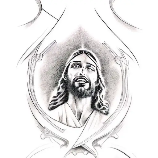 Jesus Performing A Bicycle Kick