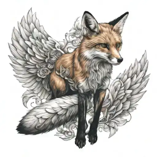 Fox With Angel Wings