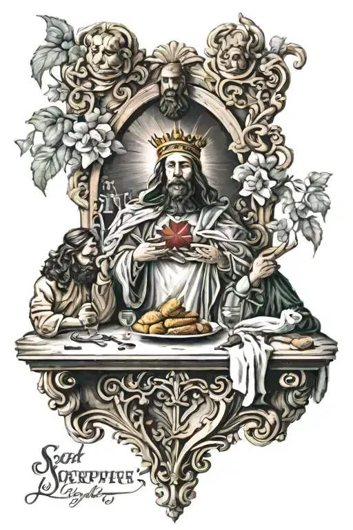 Sacred Heart Of Jesus The Last Supper
