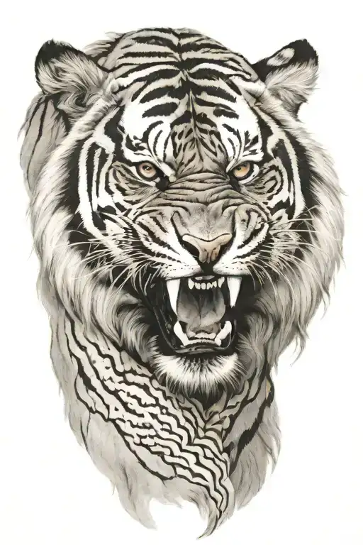 A Roaring Tiger Emerged In Congolese Fabrics