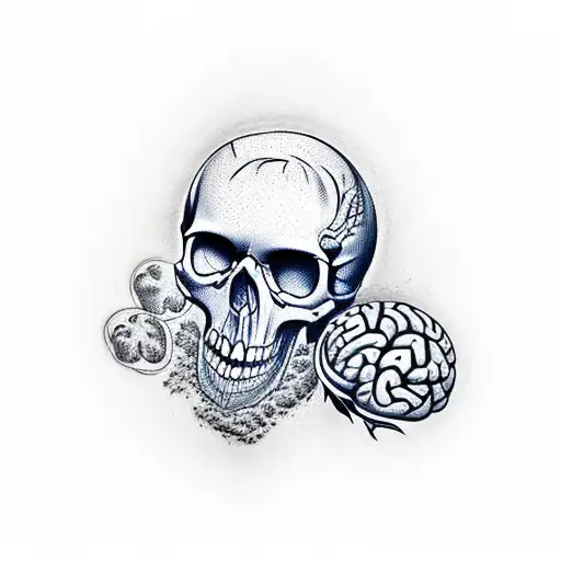 Skull With Brain Tumor