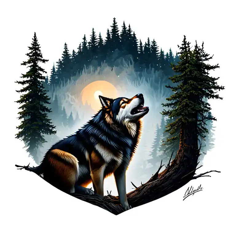 Trees And Wolves Howling