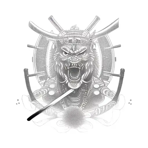 Cooking Utensils Forming A Samurai Sword