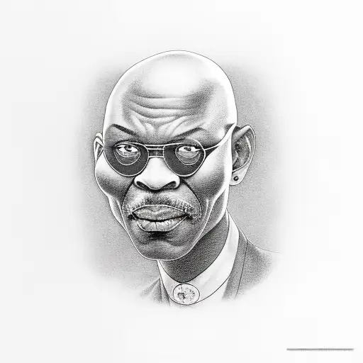 Black Bald Man With Grey Bread In Corvette Car