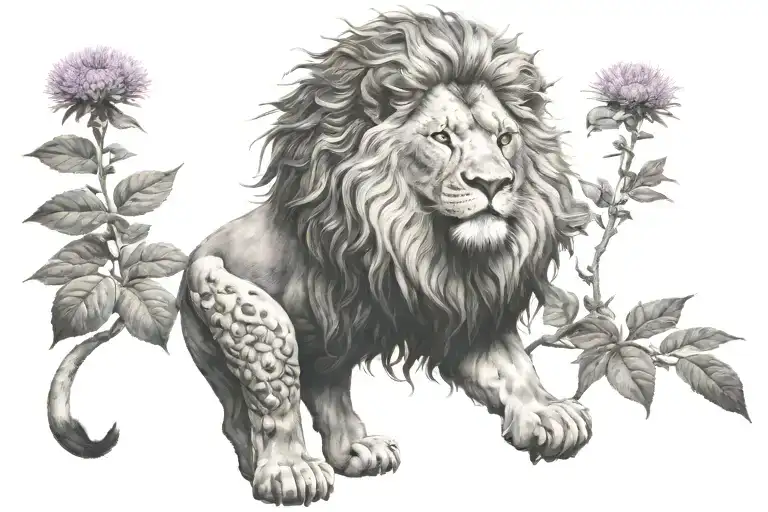 Lion Head Aster Flower Blooming Balance Scale