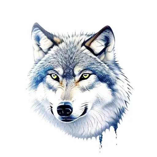 Wolf With Thor Hammer And Lightning For Sleeve In Background