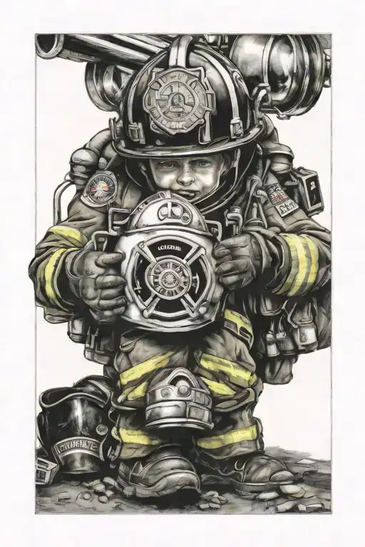 Child Trades Soccer Ball For Firefighter Helmet