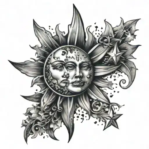 Sun And Moon And Stars
