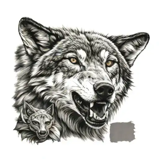Gray Wolf Turkish Flag