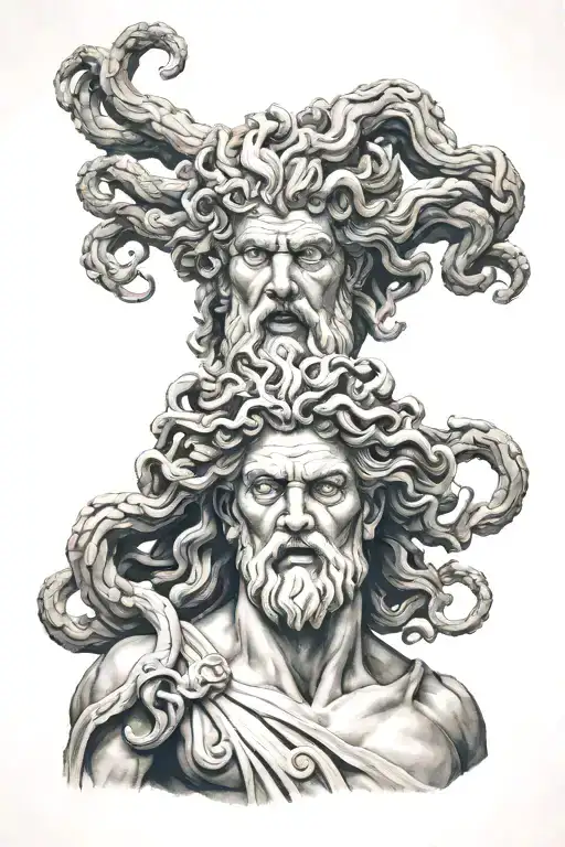 Zeus And Medusa Head