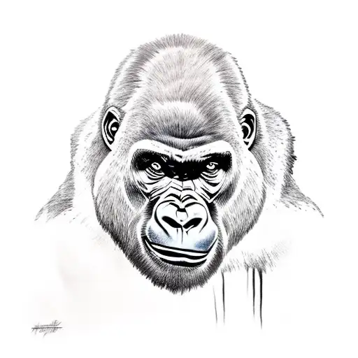 Powerfull Gorilla In The Jungle