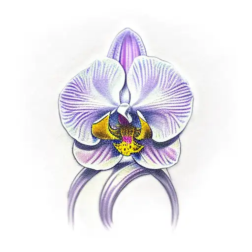 Combine The Letters E And L With A Orchid Flower