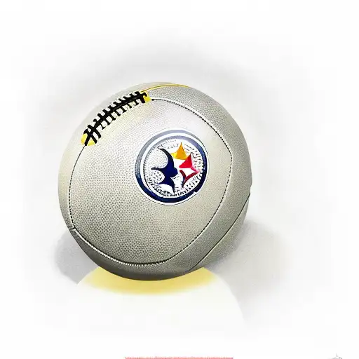 A Realistic Tattoo Of A Football With The Pittsburgh Steelers Logo On It