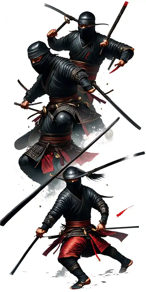 Samurai Battle Scene Vs Ninjas