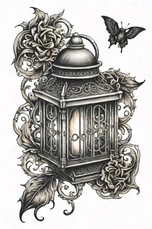 Gothic Lantern With Flame
