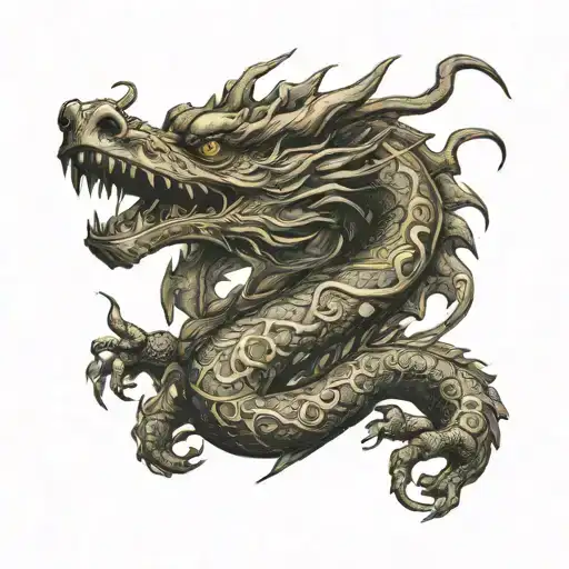 Chinese Wood Dragon Wrapped