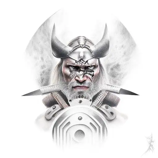 Warrior With Savage Face