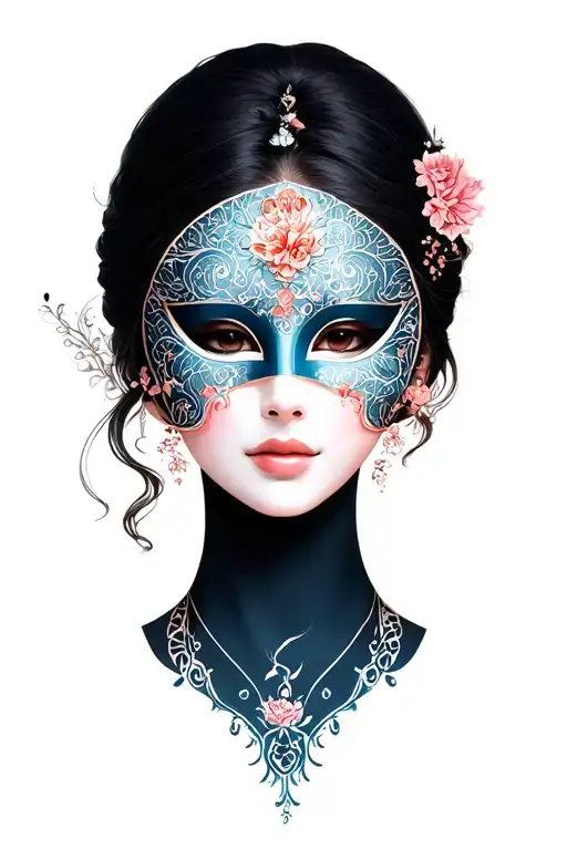 Woman With Hanya Mask