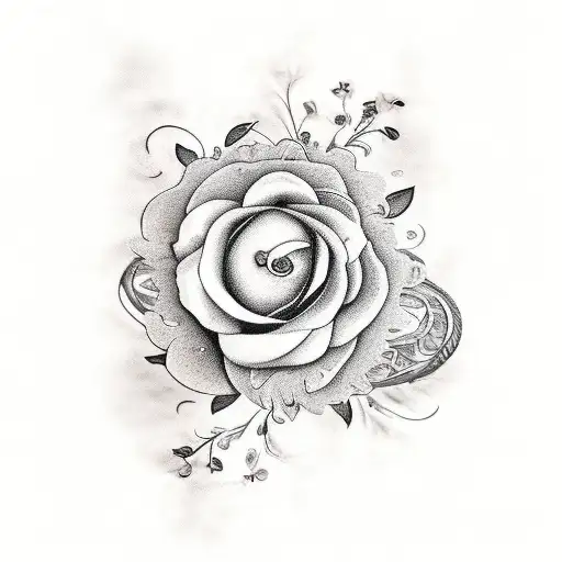 Floral Style With Letter J