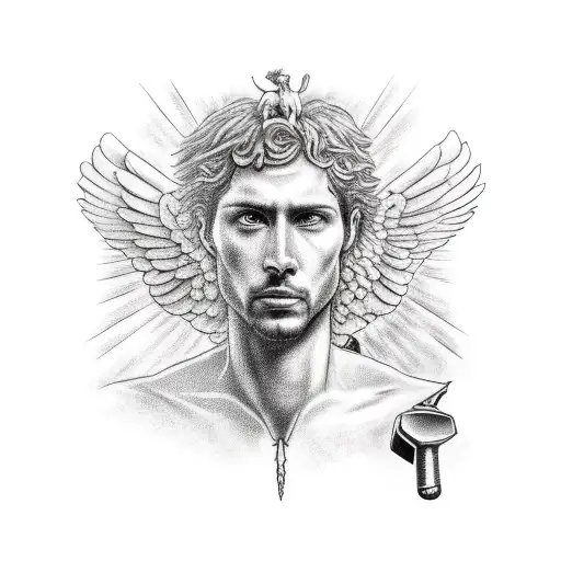 Icarus Holding A Guitar