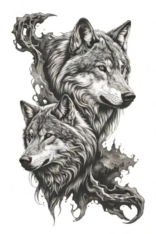 Grey Wolf And Darkness The Lord