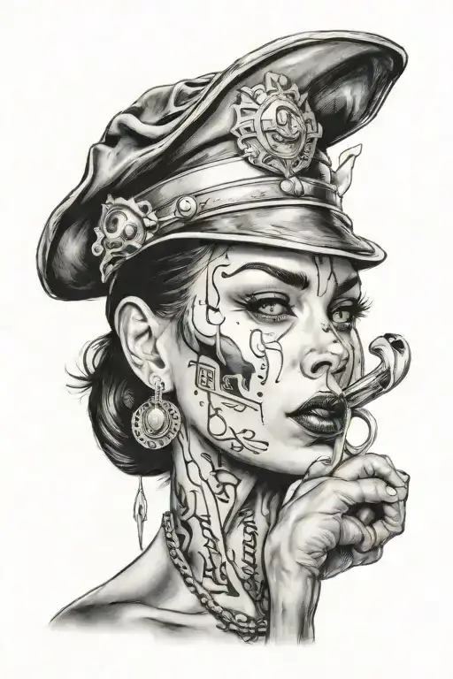 Gangster Woman's Head