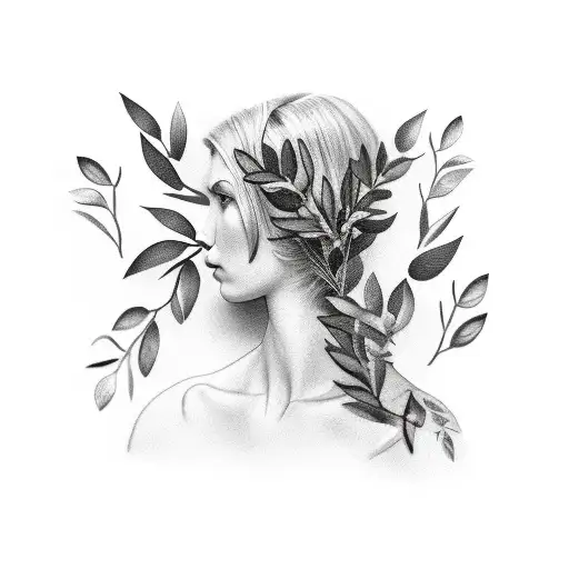 Girl With Olive Tree Leaves