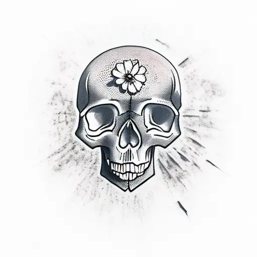 Skull Reaching Out With Hand With Arizona Desert In Skull Outline