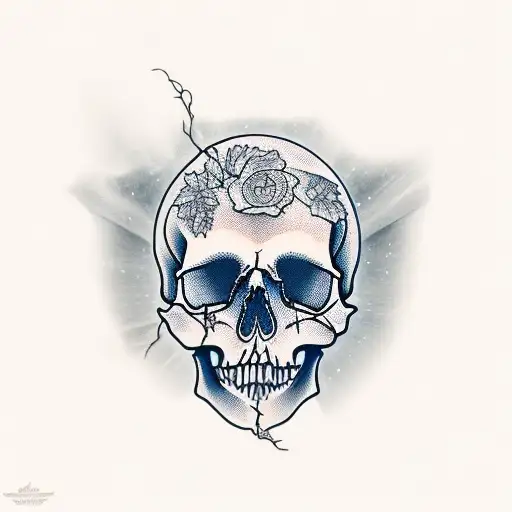 Skull Reaching Out With Hand With Arizona Desert In Skull Outline