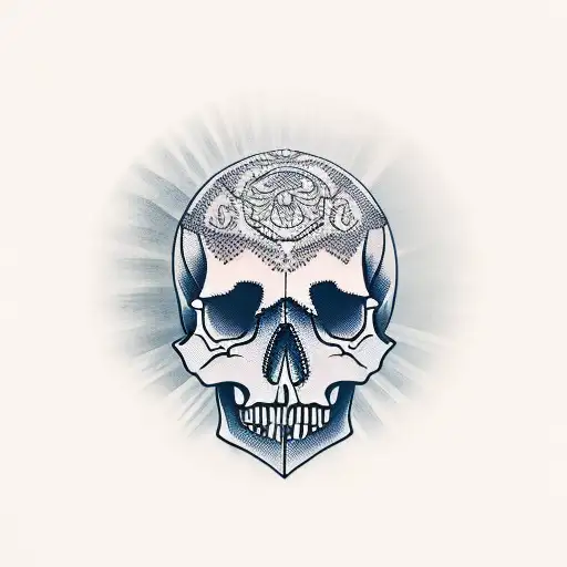 Skull Reaching Out With Hand With Desert Background