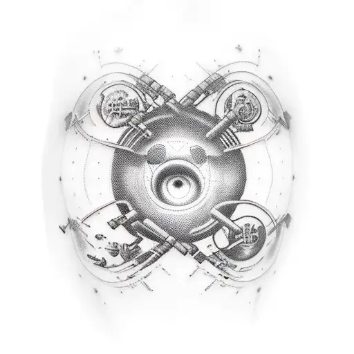 Forearm Cyberpunk Inside Black Hole