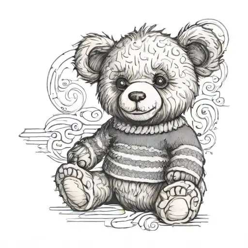 Teddy Bear With J Sweater