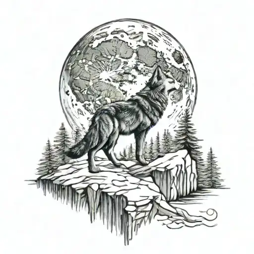 Epick Wolf Howling At The Moon
