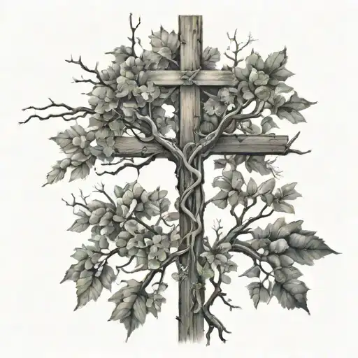 Cross With Tree Branches