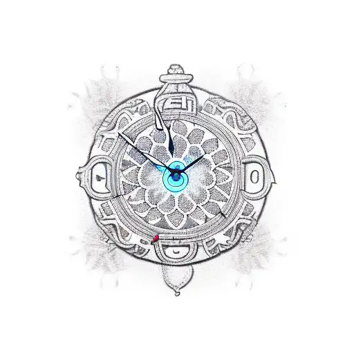 Clock With Bandana Pattern