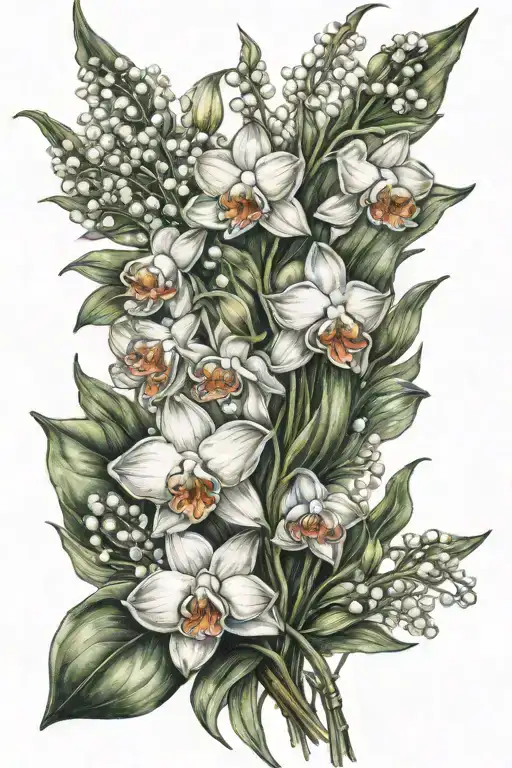 Lily Of The Valley Flower Poppy Narcissus Flower Bouquet