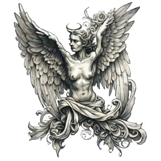 Angel And Satan Wing