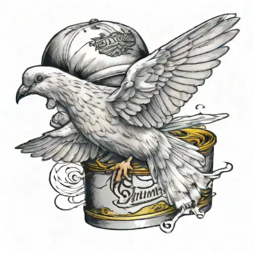 A Dove Carrying Away A Cap