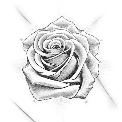 Christian Cross And Roses