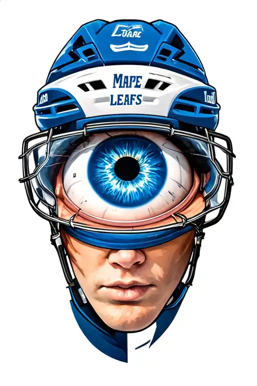Eyeballs And Maple Leafs Roughnecking Hockey