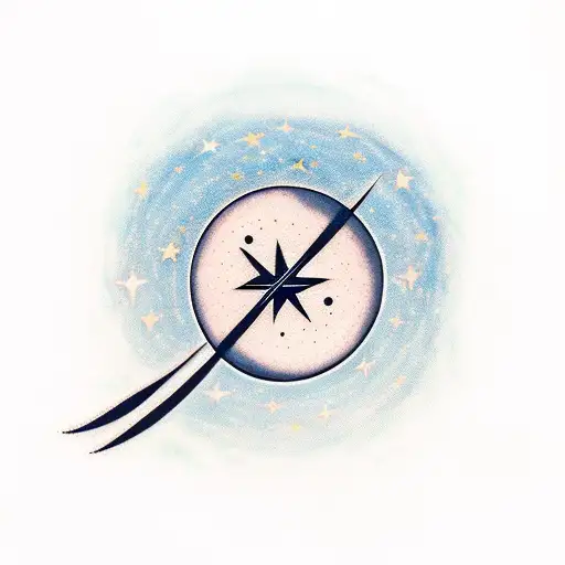 Night Sky With A Shooting Star